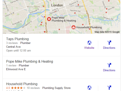 New Google Local Search Results Display