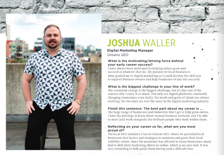 Joshua Waller, Digital Marketing Manager at Ontario SEO