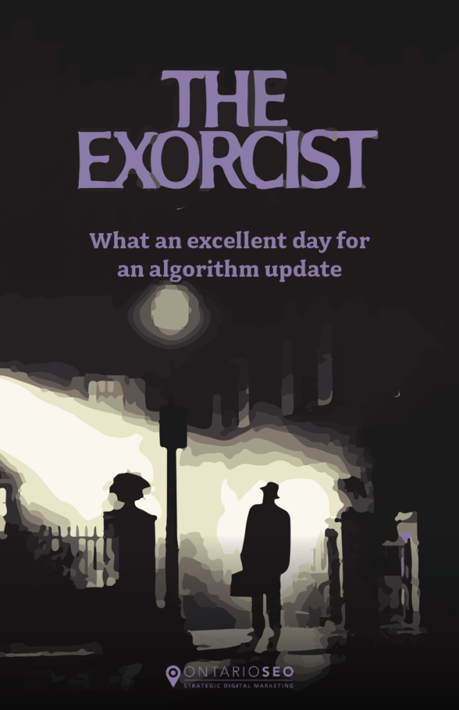 The Exorcist Movie Poster with a Digital Marketing Twist