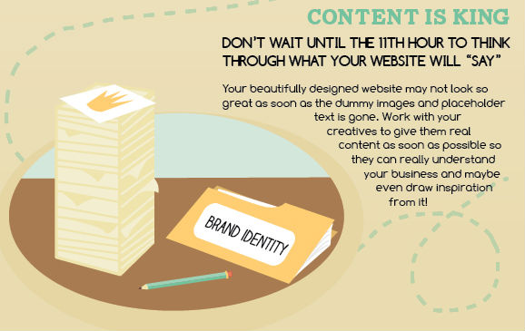 content marketing when developing & launching a website