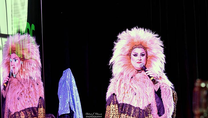Drag Queen Miss Conceptions performance at Minds for Change