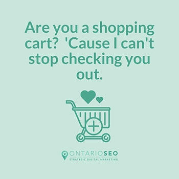 Are you a shopping cart? 'Cause I can't stop checking you out.
