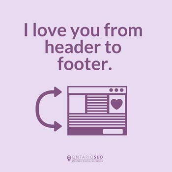 I love you from header to footer
